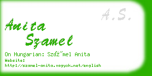 anita szamel business card